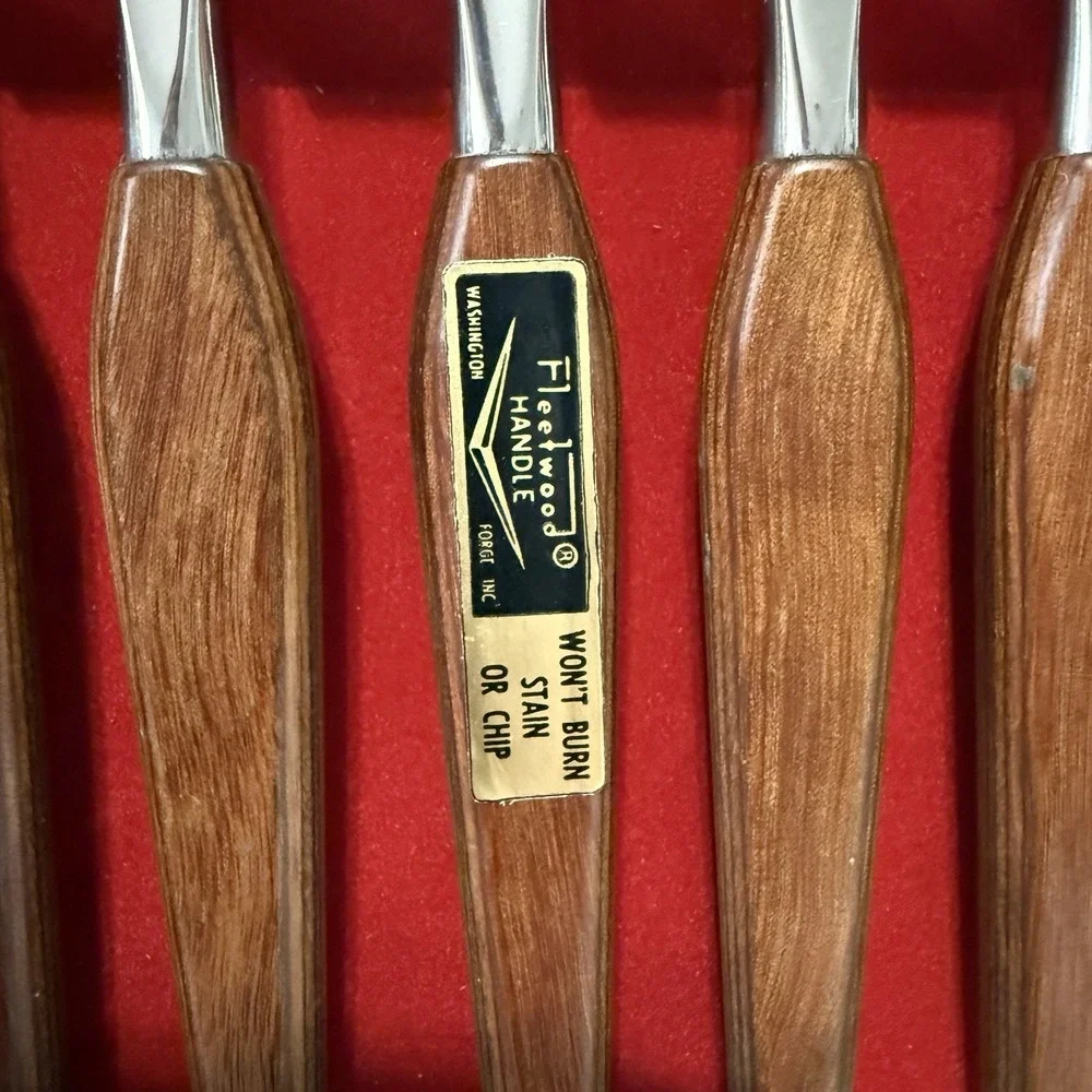Washington‎ Forge Stainless Steel Butter Knife Set Wood Handles (Set of 6)